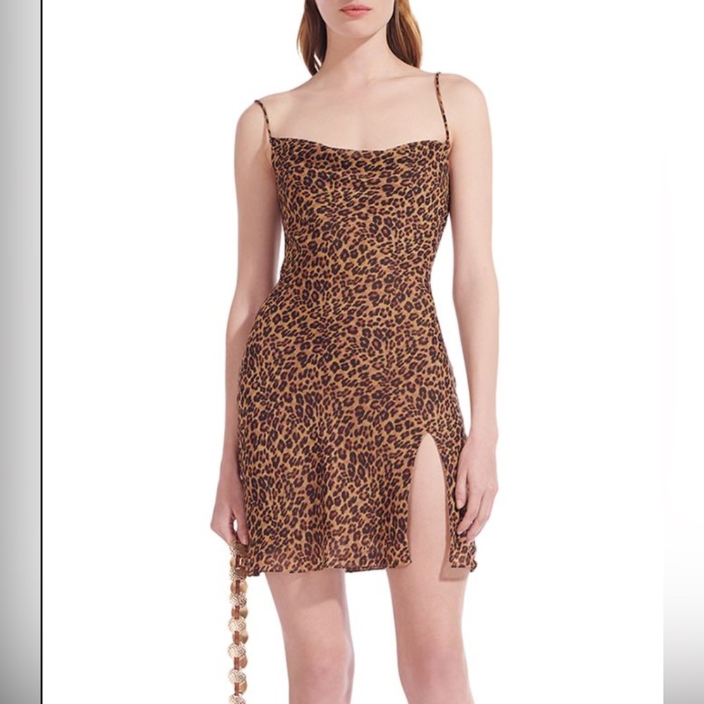 Staud Bellamy dress leopard print size S